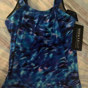 Miraclesuit DD-Cup Cloud Leopard Ursula Tankini Top